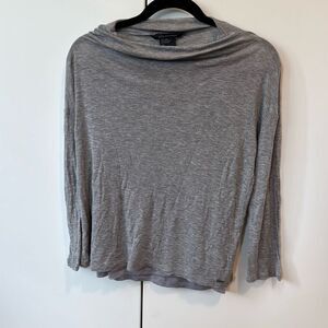 Armani exchange gray blouse with silk like under tank top size large